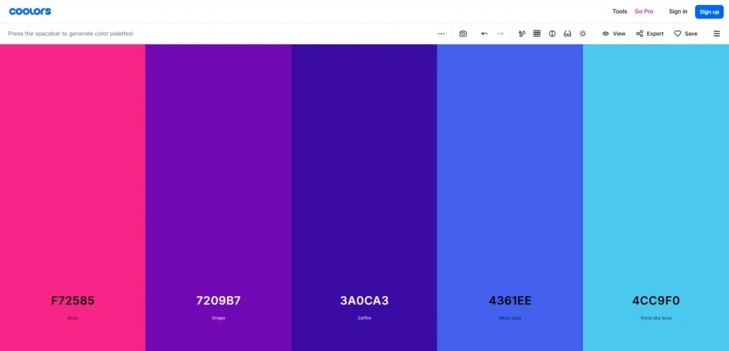 Coloors-1024x493 Guía Maker: Crea tu Marca con IA Desde Cero (Nombre, Logo, Eslogan y Colores)
