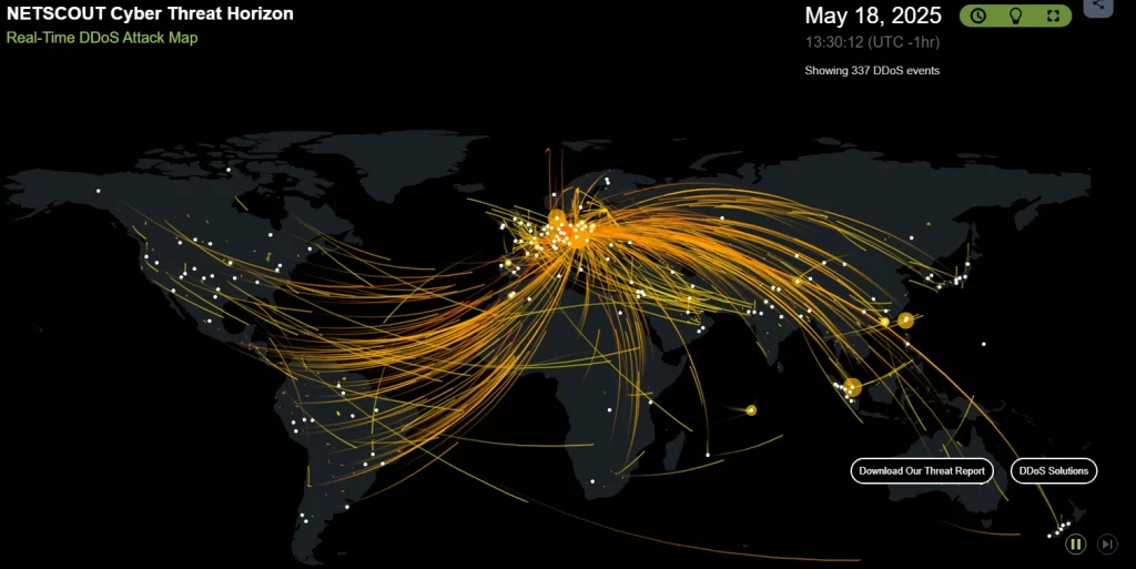 DDOS-MAP-1024x513 Anatomía del Ataque DDoS Cómo Funciona la Amenaza Online