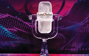 a microphone on a stand